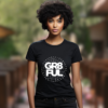 black woman Gr8tful short sleeve t-shirt logo in front